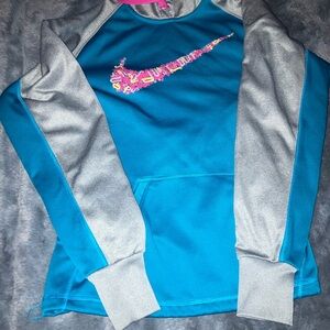 Nike Turquoise and Gray Pullover